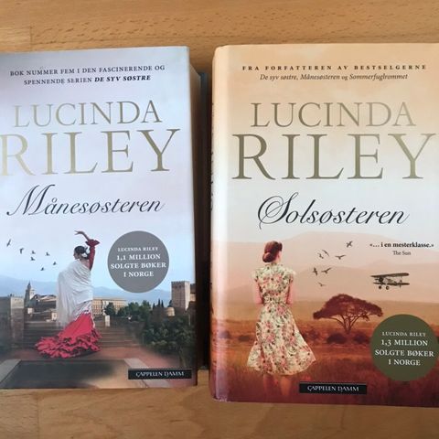 Månesøsteren/Solsøsteren Lucinda Riley, kr.225