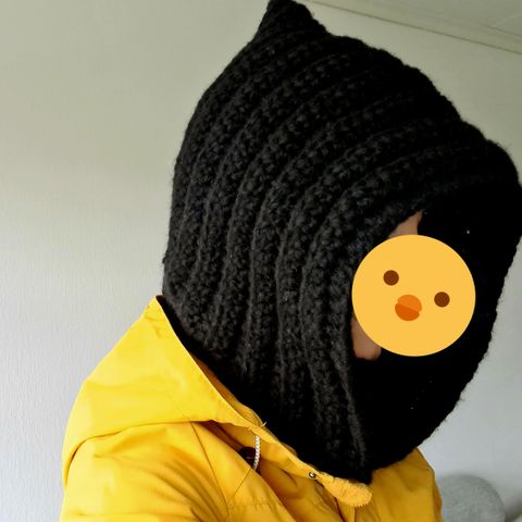 Strikket balaclava. Unisex.