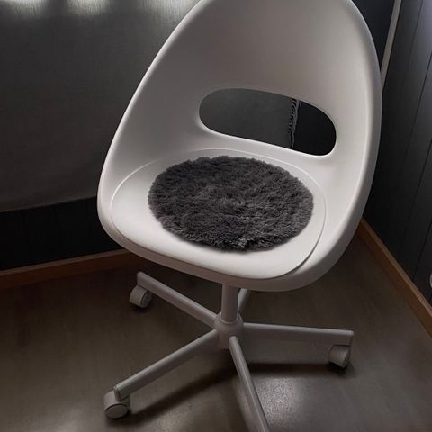 Swivel chair, white + Gulvbeskytter, 120x100 cm