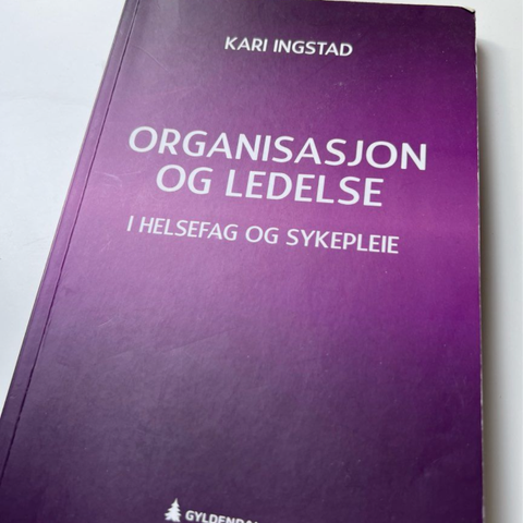 Organisasjon og ledelse i helsefag og sykepleie.