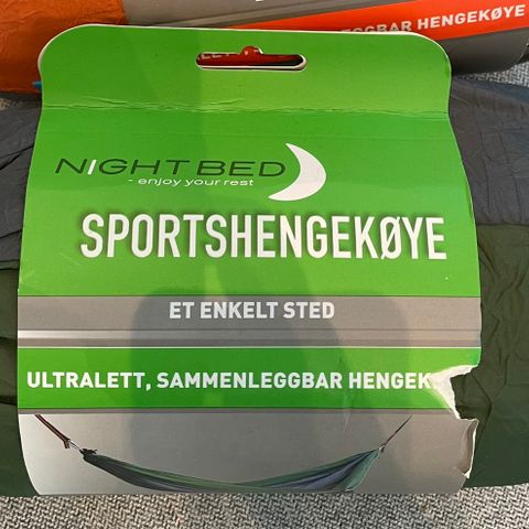 Ubrukt hengekøye, sportshengekøye, nightbed