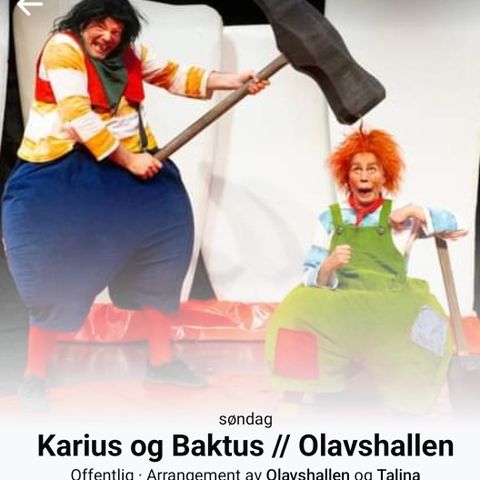 Karius og Baktus i Olavshallen Trondheim