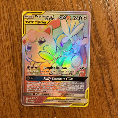 Mega Lopunny & Jigglypuff GX Rainbow Rare