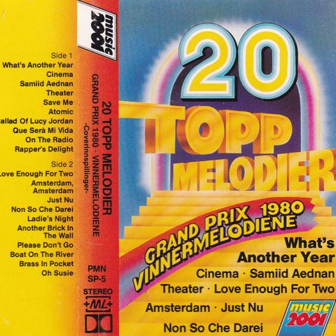 Ukjent artist - 20 toppmelodier grand prix 1980