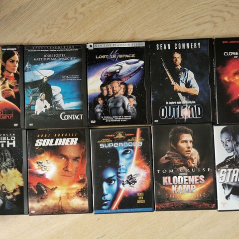 10 stk science fiction filmer på DVD