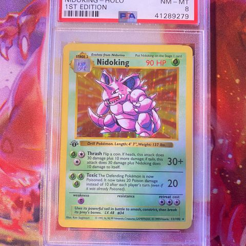 1st edition base set Nidoking psa 8