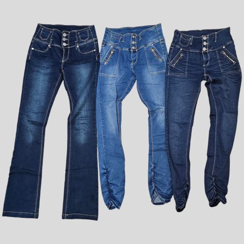 Pent brukte jeans fra Floyd, str 27/33