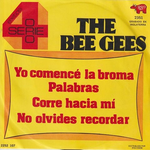 Bee Gees " 4 Exitos Serie Oro " Mexicansk EP Selges for kr.50