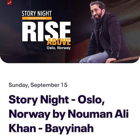 1 billett til Story night av Nouman Ali Khan