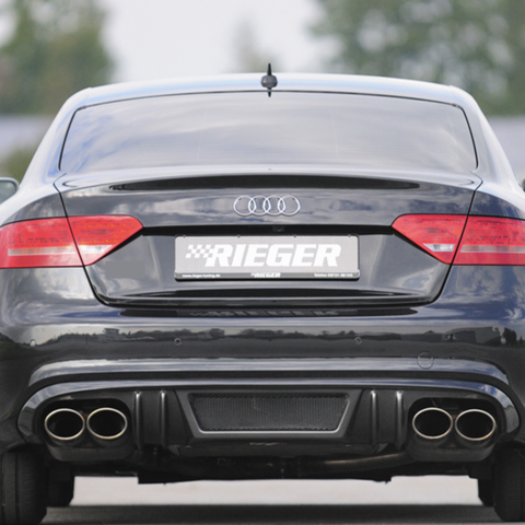 Audi A5 S5 B8 S-Line Sport Rieger Karbon Svart Diffuser Ny