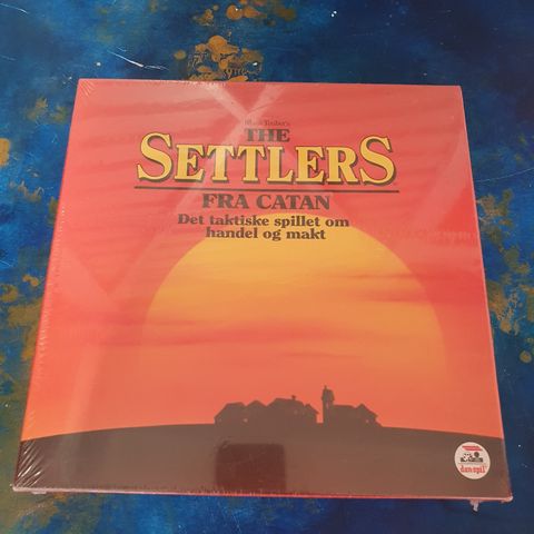 The Settlers fra Catan norsk utgave fra 1996 med figurer i tre.