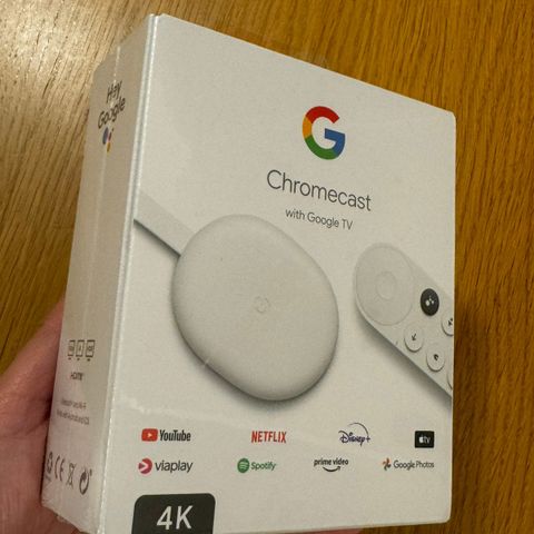 Helt ny og uåpnet Google Chromecast med Google TV (4K)