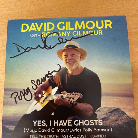 David Gilmour  og Polly Samson. Signert CD