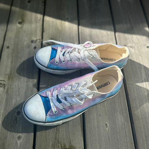 Converse blå og rosa