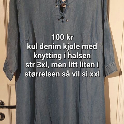 Denim kjole, ny med lapp fra Zizzi