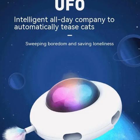 Helt Ny USB Charging Katteleke Smart UFO Teaser