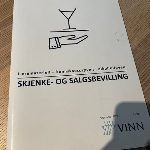 VINN - Pensumhefte for Serveringsbevilling Utgave 2021