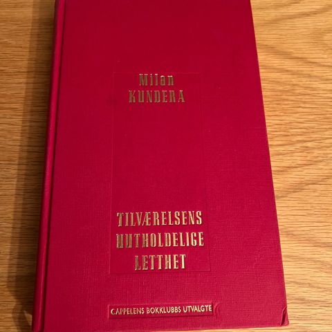 Bok: Milan Kundera - Tilværelsens uutholdelige letthet