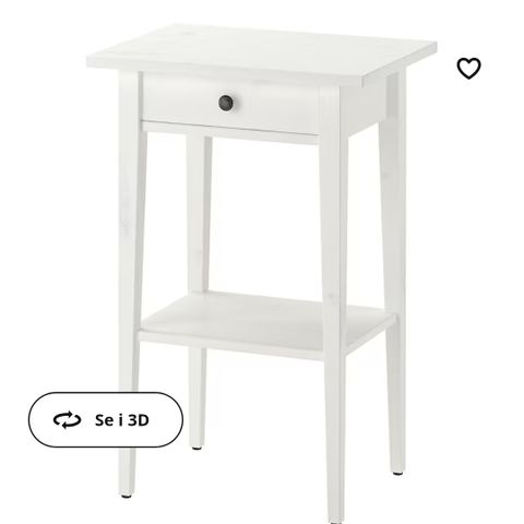 Ikea Hemnes nattbord (hvit)