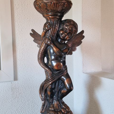 Vakkert statue engel metall bronse