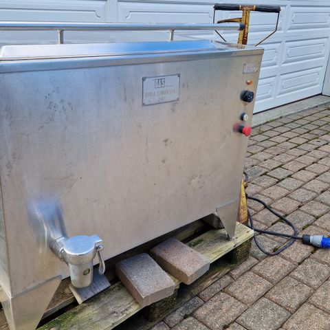 Rustfrie 200 ltr kokepanne