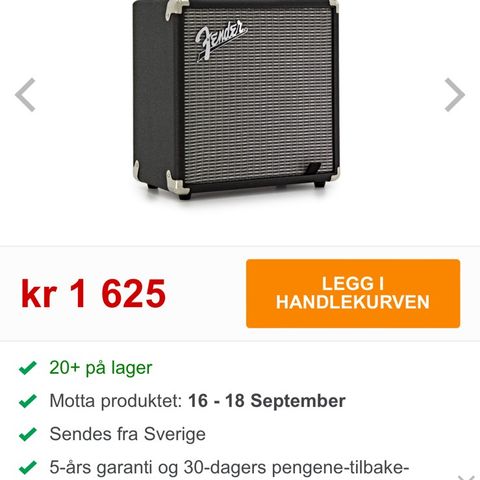 Øving forsterker Fender