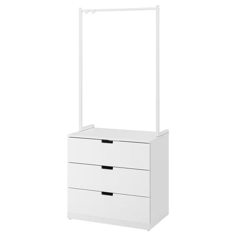 Ikea Nordli garderobestang sort