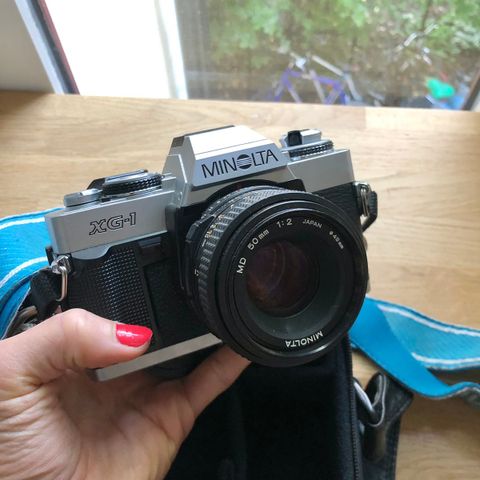 Minolta XG-1 analog kamera *LES, blits og fotolinse