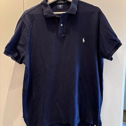 Polo Ralph Lauren Wimbledon edition pique blå Str. XL