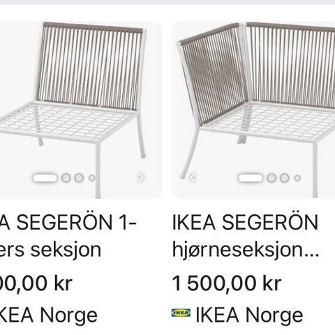 3-seter sofa Segerön fra Ikea.#Loungesofa