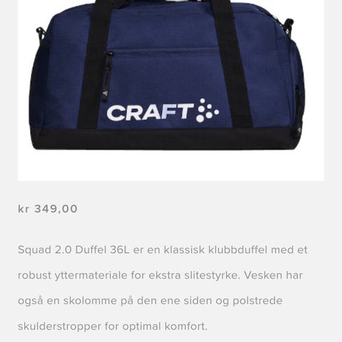 Duffelbag Craft 36 liter NY