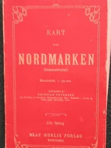 Kart over Nordmarken Sommer 1906