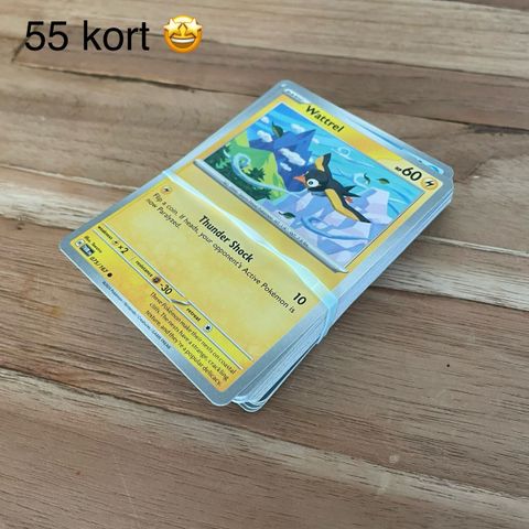 Pokemon kort selges samlet! 55 kort