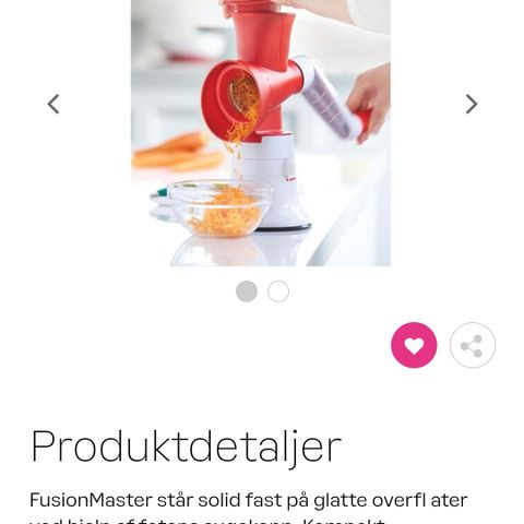 Tupperware Master Fusion rivjern