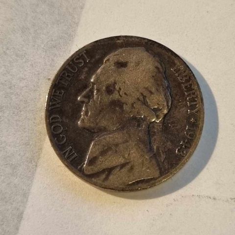 Jefferson wartime nickel / 5 cents 1943-S USA