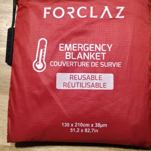 Reusable emergency blanket