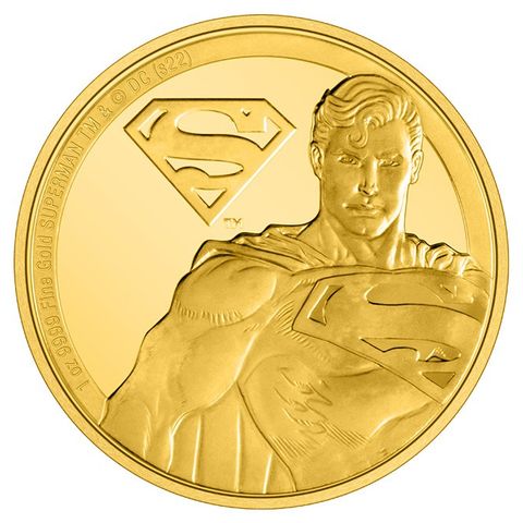 1 oz Gold Classic Superheroes SUPERMAN™  Coin (2022)