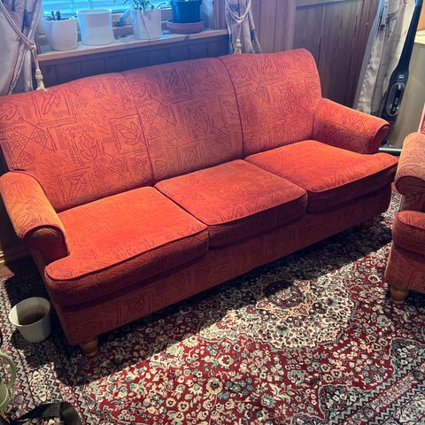 3 seter sofa med stol