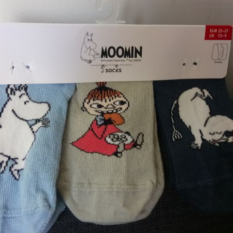 Moomin 3-pakning mummitrollet sokker (25-27)