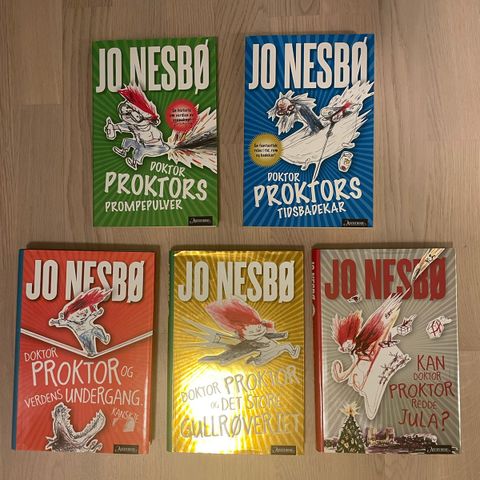 Doktor Proktor 1, 2, 3, 4, 5 - Jo Nesbø - morsomme barnebøker