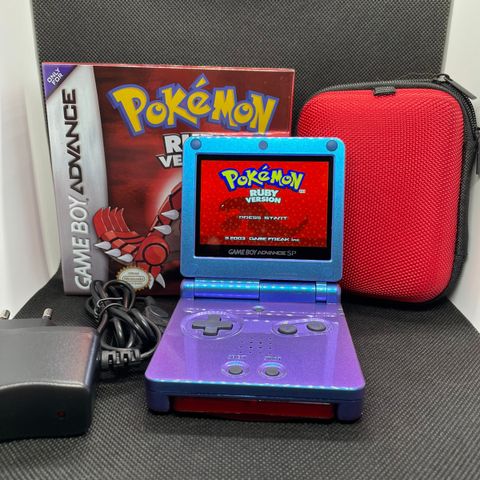 GameBoy Advance SP pakke med Pokemon Ruby