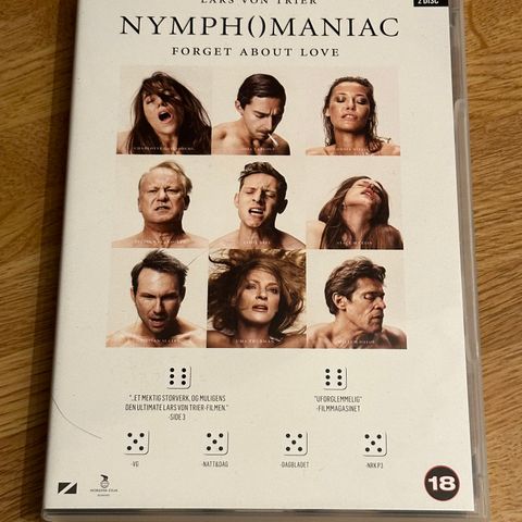 Nymphomaniac 1 & 2 (Dobbel DVD) Lars Von Trier / Norsk tekst