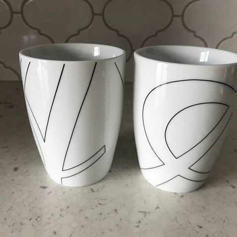 Pair of Anthon Berg Designer Mugs