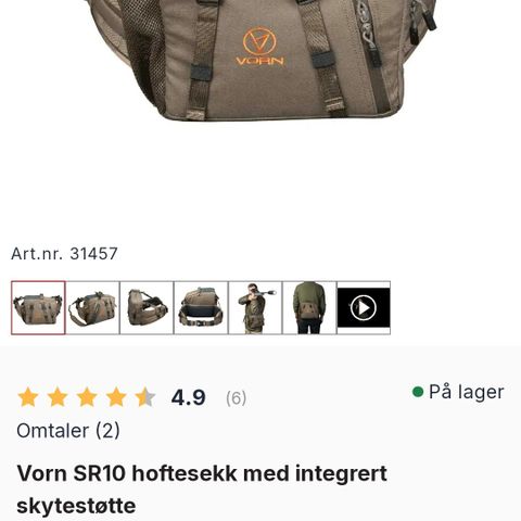 Vorn SR10 hoftesekk m/ P2 load system