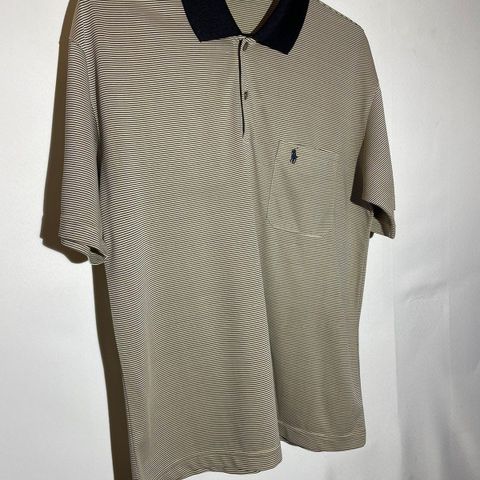 Polo Ralph Lauren Knit Collar Silk Polo Shirt 80`s