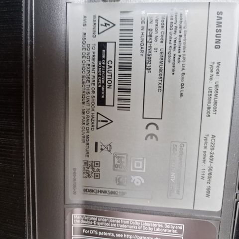 Samsung smart TV 55 tommer