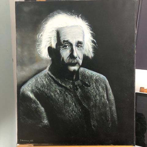 Albert Einstein oljemaleri