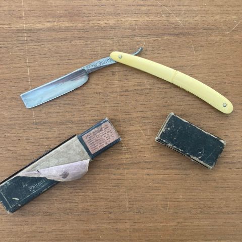 Restaurert barberkniv