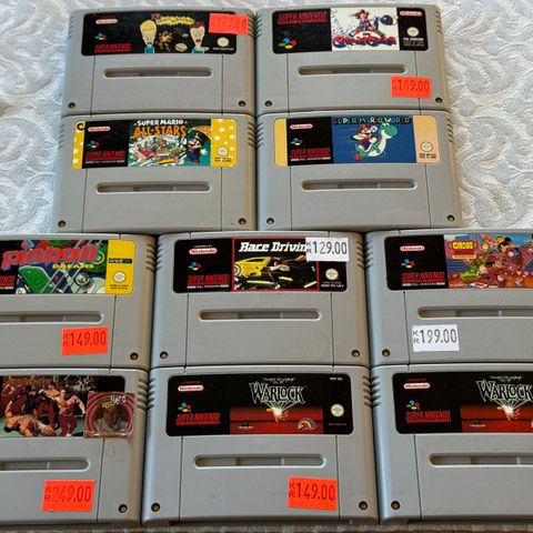 Super Nintendo spill i alle regioner (inkl. Super Famicom spill) [SNES/SFC]