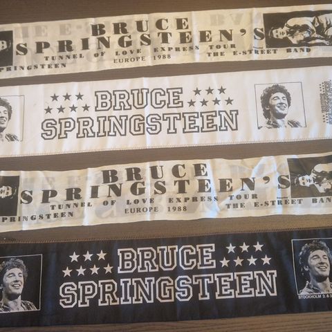 4 Bruce Springsteen skjerf fra 1988 Stockholm og Oslo